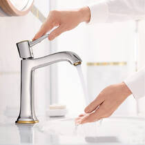 Змішувач для раковини Hansgrohe Metropol Classic 31303090 хром/золото, фото №3