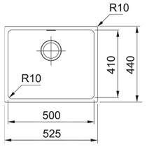 Кухонная мойка Franke 125.0395.602 SID 110-50 тектонайт черный, фото №3