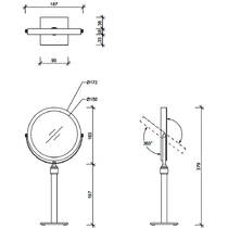 Косметичне дзеркало Decor Walther Classic SP 15/V 0100400 зі збільшенням х5, хром, фото №2