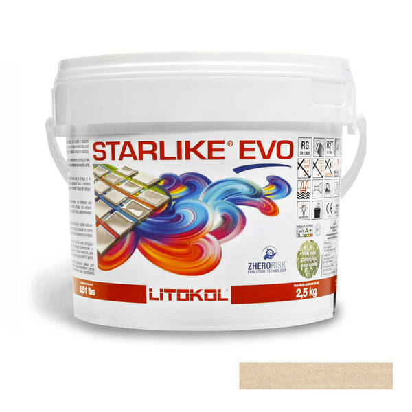 Заповнювач для швів Litokol Starlike Evo 208 епоксидний двокомпонентний 2,5кг бежевий, фото 1