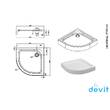Душовий піддон Devit Universal FTR3162 100x100х 15 см чверть кола, фото 2