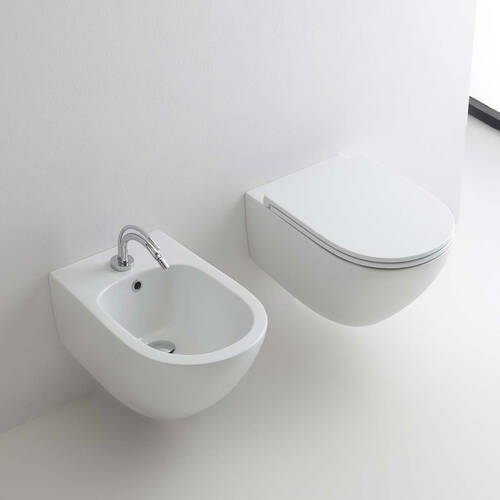Унитаз подвесной Kerasan Aquatech 3714 01 без ободка, белый, фото 6