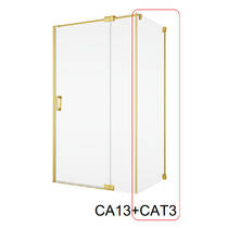Бічна стінка SanSwiss Cadura GoldLine CAT31201207 120х200 см профіль гальванічне золото, фото №2