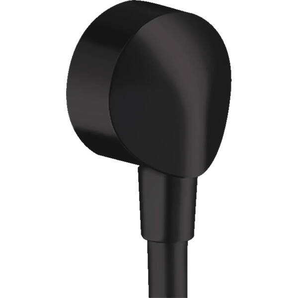 Шлангове підключення Hansgrohe FixFit E 27454670 зі зворотним клапаном, чорний матовий, фото 1