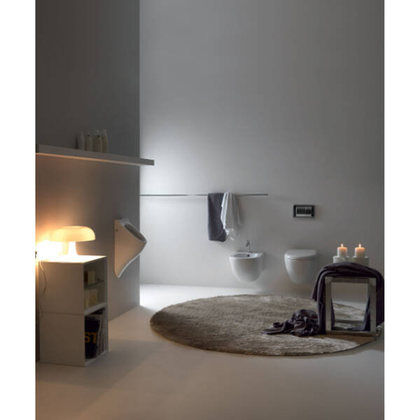 Крышка для унитаза Kerasan Aquatech 3791 30 slim, quick-fix, soft-close, белый матовый/хром, фото 2