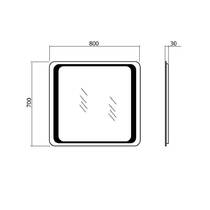 Зеркало Аква-Родос Омега с LED подсветкой и линзой 700х800 мм, фото №7