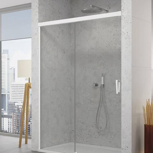 Душові двері з фіксованою стінкою SanSwiss Cadura WhiteLine CAS2G1200907 120х200 см розсувні, фото 2