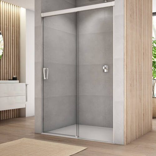 Душові двері з фіксованою стінкою SanSwiss Cadura WhiteLine CAS2G1200907 120х200 см розсувні, фото 4