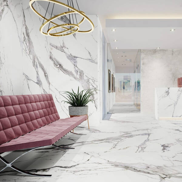 Керамограніт Cerrad Gres Calacatta White Poler 59,7х59,7 см, фото 4