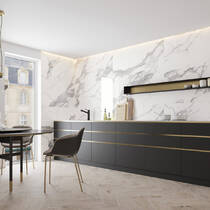 Керамограніт Cerrad Gres Calacatta White Mat 59,7х119,7 см, фото №3