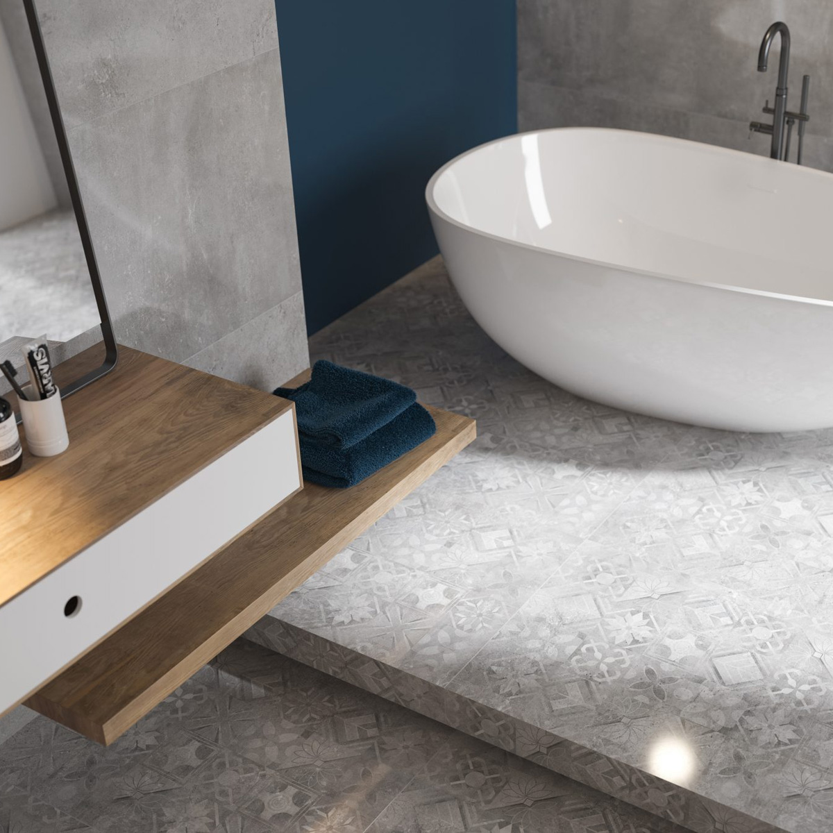GRES SOFTCEMENT SILVER RECT (1 сорт)