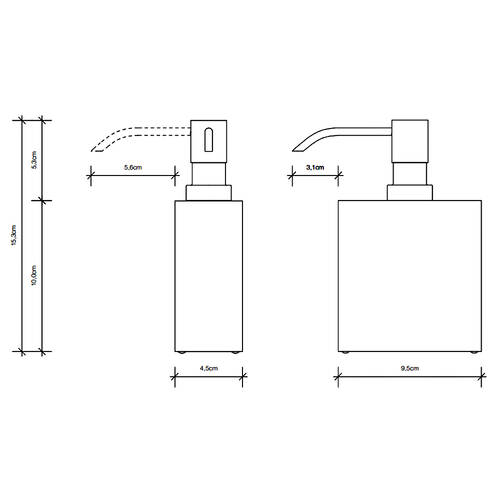 Дозатор для рідкого мила Decor Walther Corner DW 470 0824960 чорний матовий, фото 2