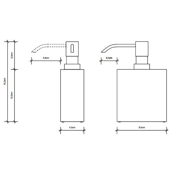 Дозатор для рідкого мила Decor Walther Corner DW 470 0824960 чорний матовий, фото 2