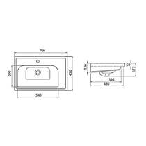 Раковина Аква Родос Frame Cerastyle 6795 70 см, фото №2