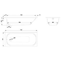 Ванная стальная Bette Form с шумоизоляцией 2947-000 170x75 см, фото №3
