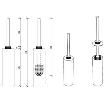 Щітка для унітаза Decor Walther Club SBG 0854560 чорний матовий, фото №2