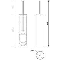 Щітка для унітаза Decor Walther Mikado MK SBG 0521420 золото полірований, фото №2