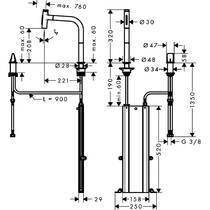 Змішувач для кухні Hansgrohe Metris Select M71 73818800 сталь, фото №2
