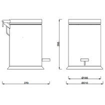 Мусорное ведро Decor Walther Classic TE 38 SC 0614820 3 л золото глянец, фото №2