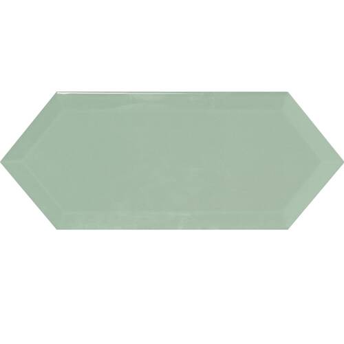 Плитка Monopole Ceramica Cupidon Light Green Brillo Bisel 10x25 см, фото 1