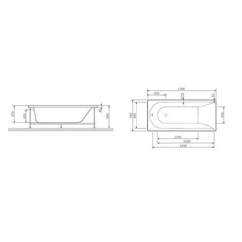 Каркас для ванни AM.PM Spirit W72A-170-070W-R2 170х70 см, фото 3