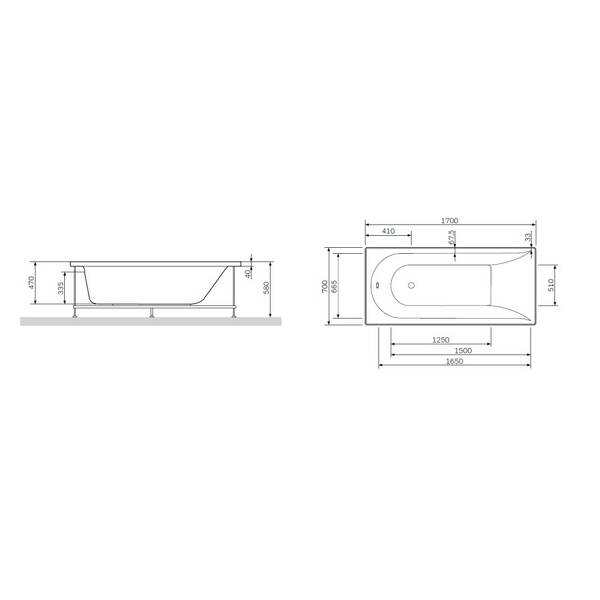 Каркас для ванни AM.PM Spirit W72A-170-070W-R2 170х70 см, фото 3