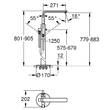 Змішувач для ванни Grohe Lineare 23792001 підлоговий, хром, фото 5
