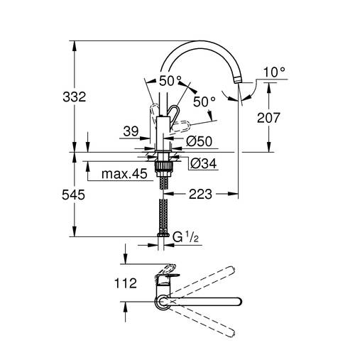 Змішувач для кухні BauFlow Grohe 31230001, фото 3