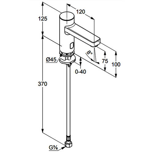 Смеситель для раковины Kludi Zenta SL 3810505 электронный хром, фото 2