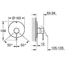 Змішувач прихованого монтажу для душу Grohe Essenсe 19286GL1 золото, фото №2
