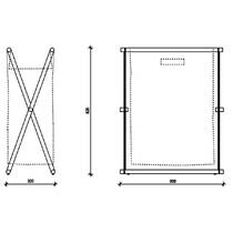 Корзина для белья Decor Walther Cross WB 0507755 белый/хром, фото №2
