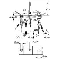 Смеситель для ванны Grohe Plus 23845003 без излива, хром, фото №2