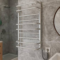 Рушникосушарка електрична Mario Преміум Люкс-I 800х500/170 TR K, 800х490 мм з таймером-регулятором температури, хром, 140 Вт, фото №1