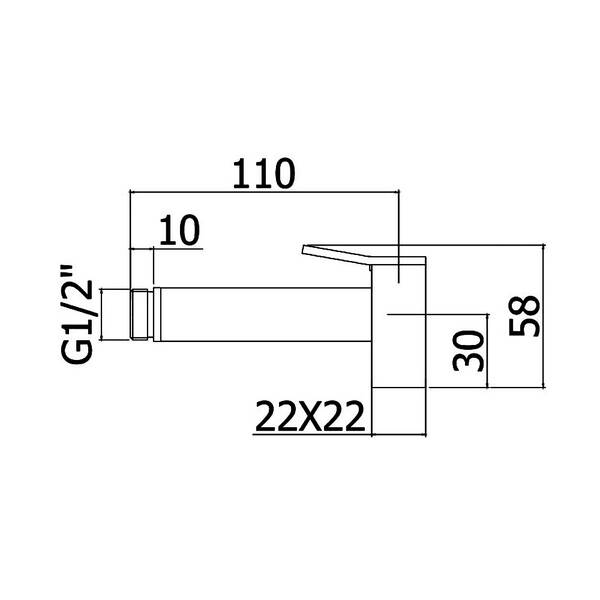 Гигиенический душ Paffoni Tweet Square ZDOC 121 CR хром, фото 2
