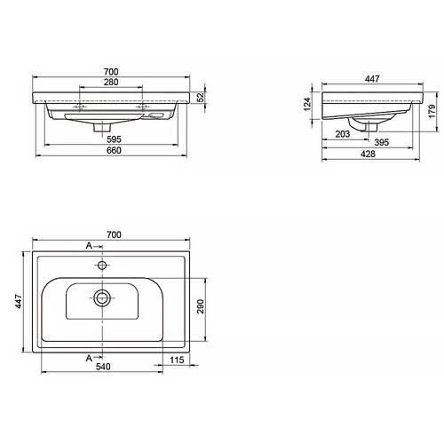 Тумба Аква Родос Вінтаж 7569 підвісна аліканте з раковиною Frame 70 см, фото 7