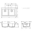 Мойка для кухни Hansgrohe S51 43316170 (S510-F770) две чаши, графит, фото 2