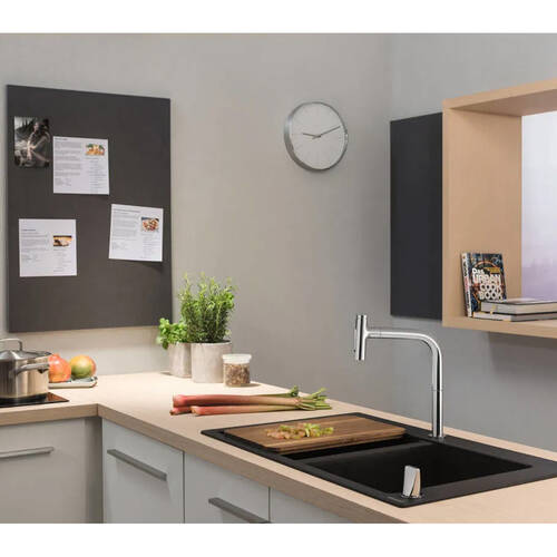 Мойка для кухни Hansgrohe S51 43316170 (S510-F770) две чаши, графит, фото 6