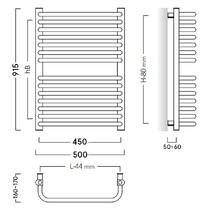 Полотенцесушитель водяной Instal Projekt Standard 3D STD-50/90 915х500 мм белый, фото №3