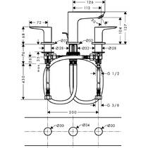 Змішувач для раковини Hansgrohe Talis E 71733140 бронза матовий, фото №2