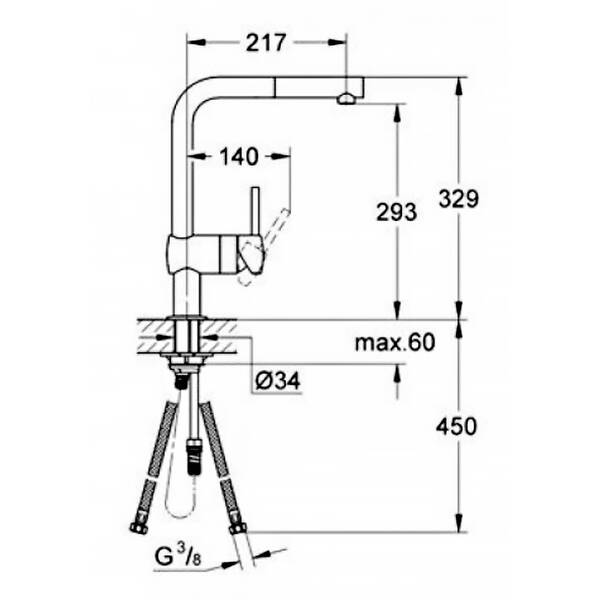 Змішувач для кухні Grohe Minta 32168000 хром, фото 2