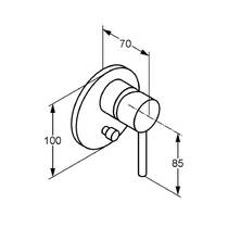 Змішувач прихованого монтажу для ванни/душу Kludi Bozz 387163976 чорний матовий, фото №2