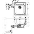 Мойка для кухни Hansgrohe 43335800 S41 (S412 - F400) сталь, фото 2