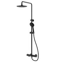 Змішувач для душу Devit Fresh 37520121B з термостатом чорний матовий, фото №3