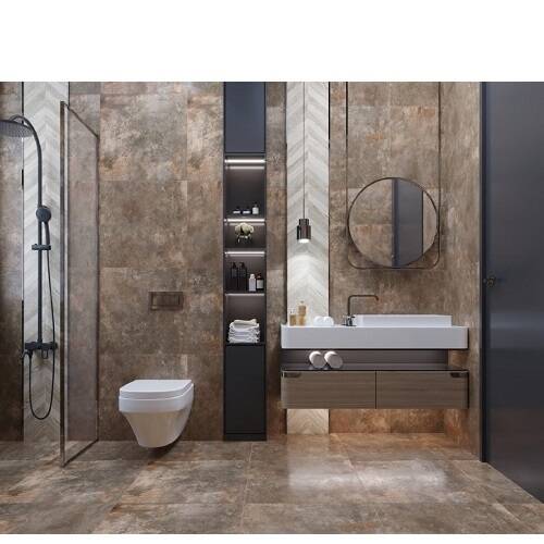 Керамограніт Golden Tile Metallica коричневий 787900 60х120 см, фото 2