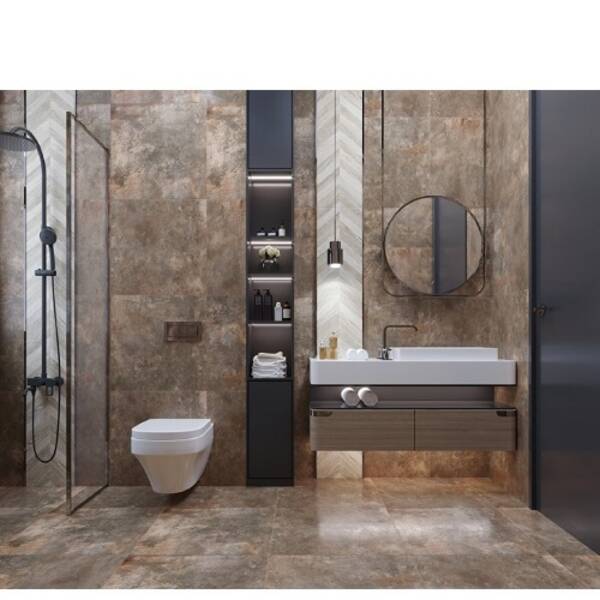 Керамограніт Golden Tile Metallica коричневий 787900 60х120 см, фото 2