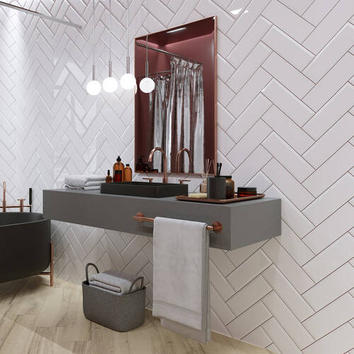 Плитка Golden Tile Wall Wall Белый 6L0051 10x30 см, фото 2
