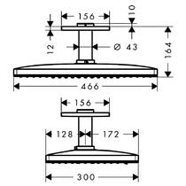Верхній душ Hansgrohe Rainmaker Select 460 2jet 24004600 хром/чорний, фото №2