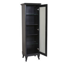 Пенал Аква Родос Беатриче 50 см напольный универсальный черный патина хром, фото №2