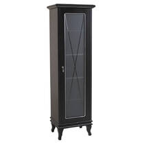 Пенал Аква Родос Беатриче 50 см напольный универсальный черный патина хром, фото №1