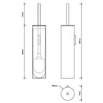 Щітка для унітаза Decor Walther Mikado MK WBG 0521350 білий матовий, фото №2